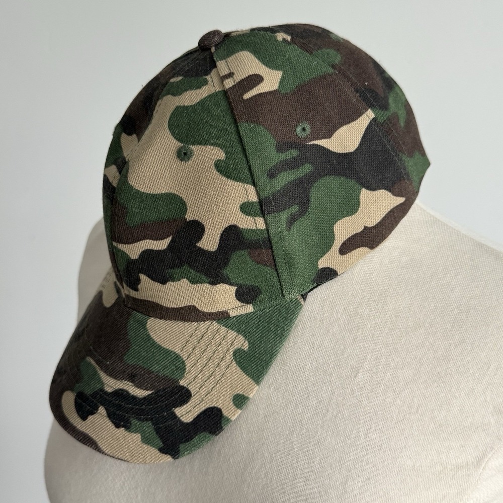 Camo Wool Blend‎ Baseball Cap Green Hunting Sports Utility Work Wear Outdoors